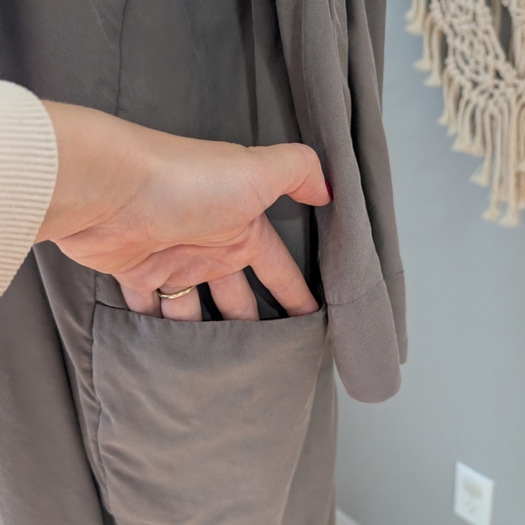 2/$20 Zara waterfall front blazer Taupe Size Small - Picture 5 of 8